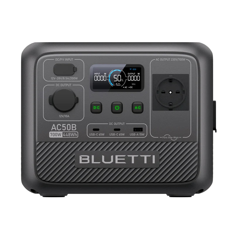 BLUETTI AC50B Estación de energía portátil para camping  700 W 448 Wh
