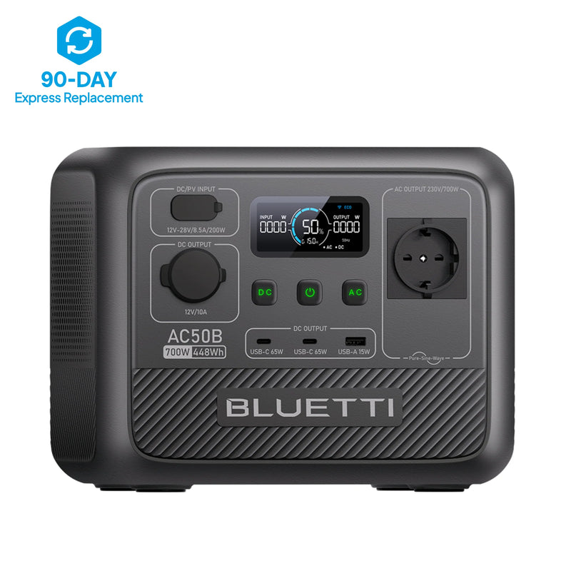 BLUETTI AC50B Estación de energía portátil para camping  700 W 448 Wh