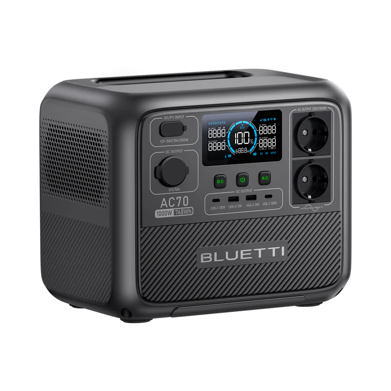 BLUETTI AC70 Estación de energía portátil  1.000 W 768 Wh